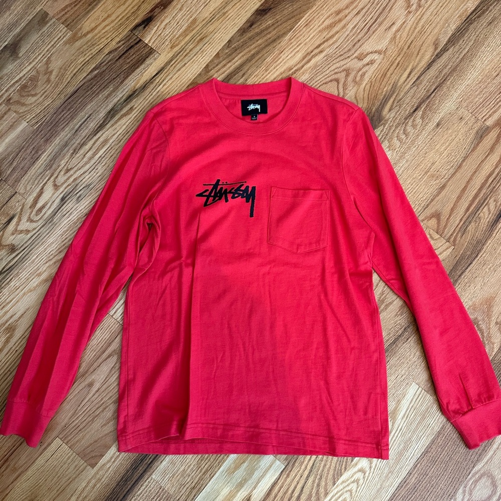 Stussy Vibrant Red Long Sleeve Tee